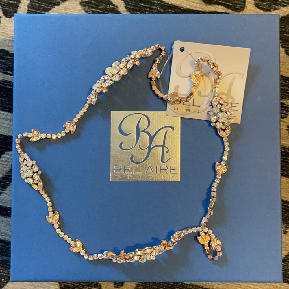 Belaire Rose Gold Diamond head piece